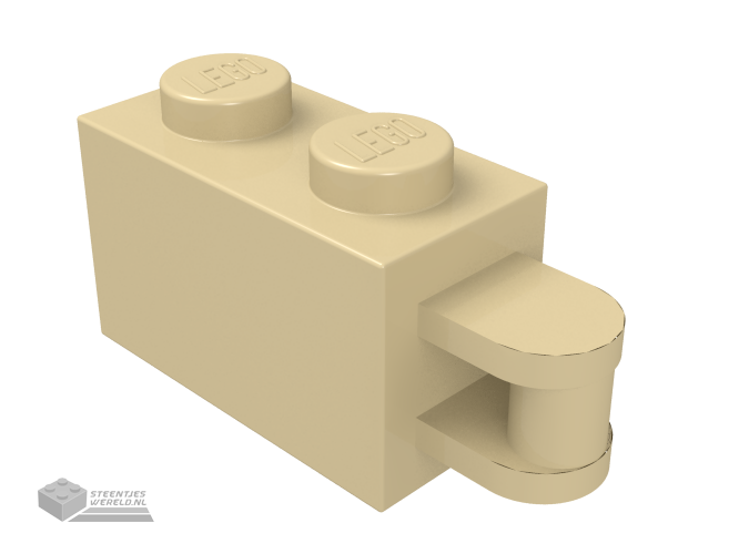 34816 – Steen, aangepast 1 x 2 met staaf Hendel op uiteinde – staaf Flush met rand
