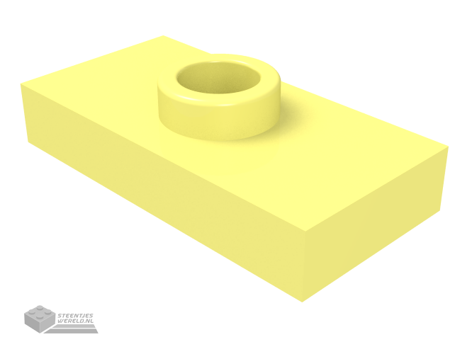 15573 – Plaat, aangepast 1 x 2 met 1 nop met groef en onderkant nop houder (Jumper)