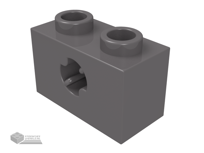 32064b – Technic, Steen 1 x 2 met Technic as gat (x vorm)