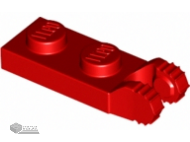 54657 – Scharnier Plaat 1 x 2 Locking met 2 Fingers op uiteindes en 7 Teeth zonder onderkant groef