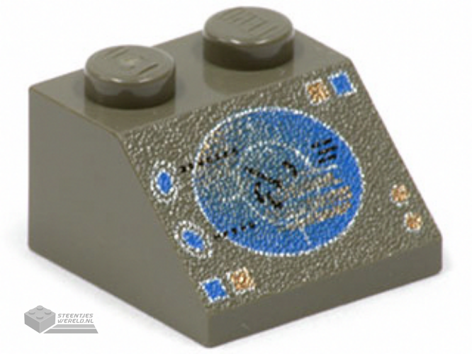 3039px8 – Dakpan 45 2 x 2 met Blue/Copper Radar Display opdruk