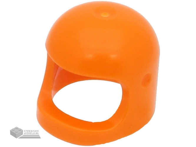 50665 – Minifigure, hoofddeksel Helmet Space / Town met dikke kin Strap – met Visor Dimples (Reissue met bovenkant Dimple)
