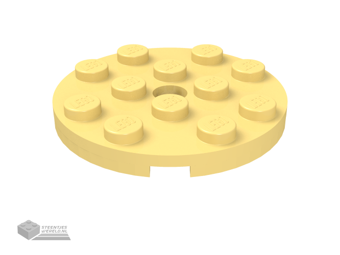 60474 – Plaat, rond 4 x 4 met gat