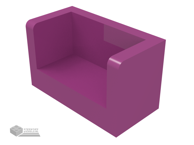 23969 – paneel 1 x 2 x 1 met afgeronde hoeken en 2 zijkanten