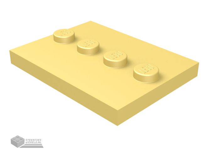 88646 – Tegel, aangepast 3 x 4 met 4 noppen in middenstuk