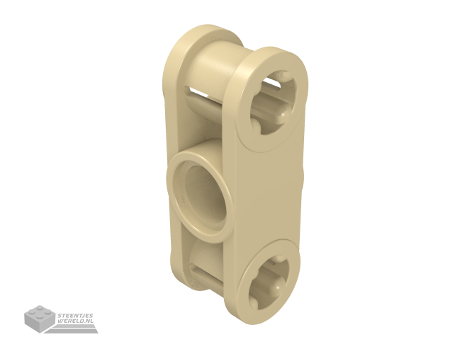 32184 – Technic, Technic as en pin Connector recht 3L met middenstuk pin gat