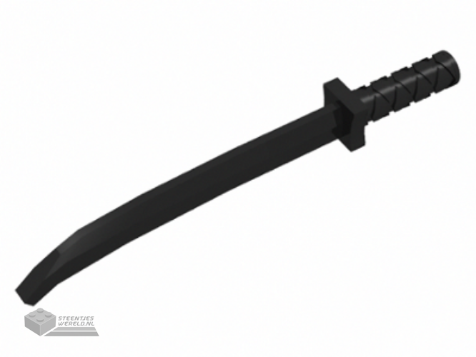 30173b – Minifigure, wapen Sword, Shamshir/Katana (Square Guard) met Uncapped Pommel en gat in Hilt
