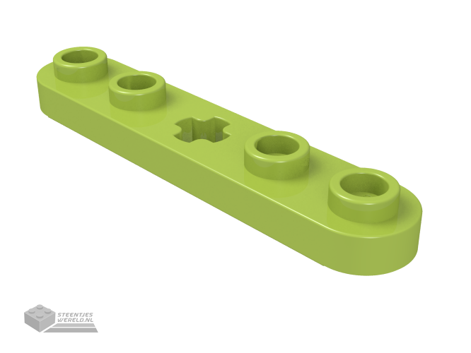 32124 – Technic, Plaat 1 x 5 met ronde uiteindes, 4 noppen en middenstuk Technic as gat