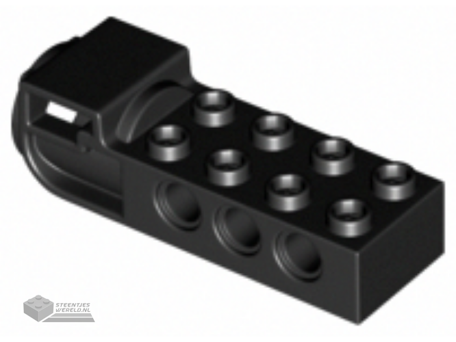 18585 – Technic, Steen aangepast 2 x 4 met pin gaten en Flywheel Socket (Ninjago Airjitzu Flyer Hendel)