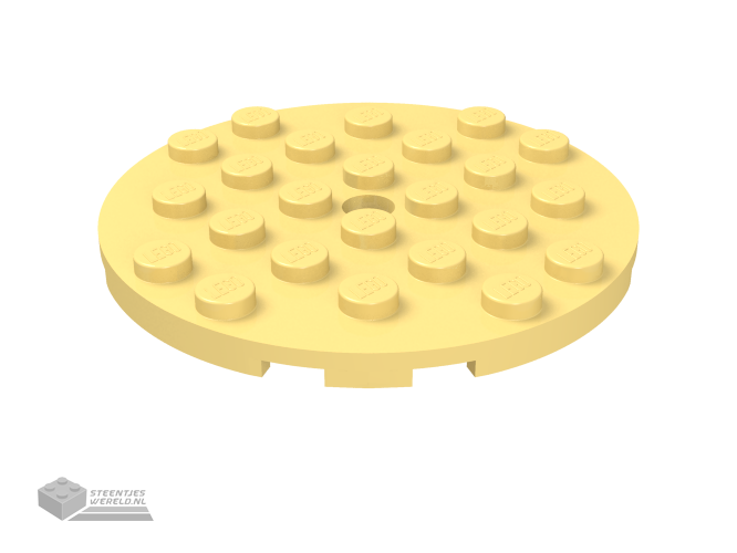 11213 – Plaat, rond 6 x 6 met gat