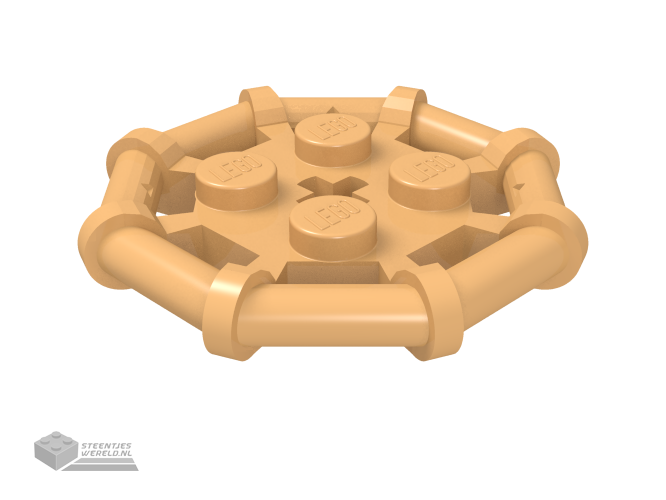 75937 – Plaat, aangepast 2 x 2 met staaf Frame Octagonal, Reinforced, Completely ronde noppen