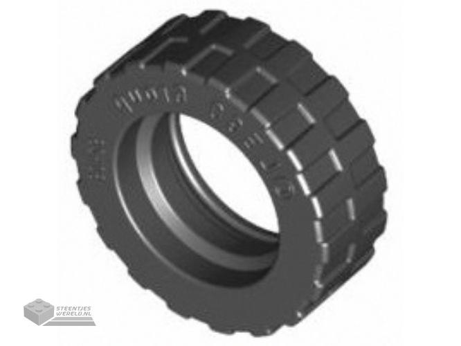 92409 – Tire 17.5mm D. x 6mm met Shallow Staggered Treads – Band rondom middenstuk of Tread