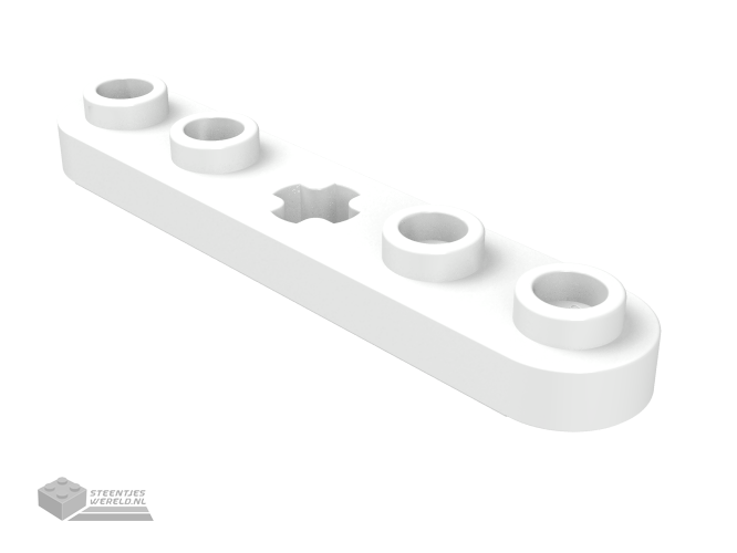 32124 – Technic, Plaat 1 x 5 met ronde uiteindes, 4 noppen en middenstuk Technic as gat