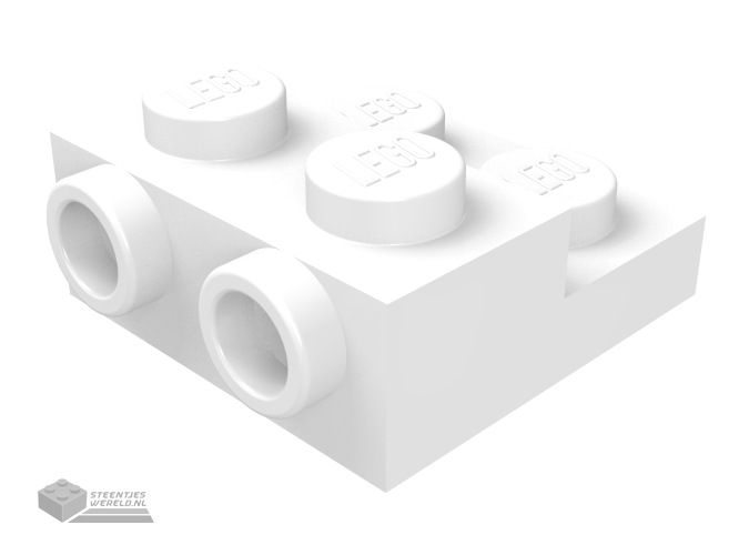 99206 – Plaat, aangepast 2 x 2 x 2/3 met 2 noppen op zijkant