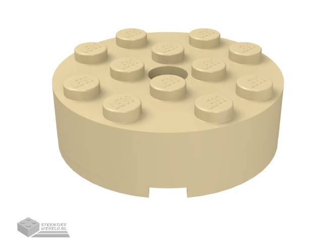 87081 – Steen, rond 4 x 4 met gat