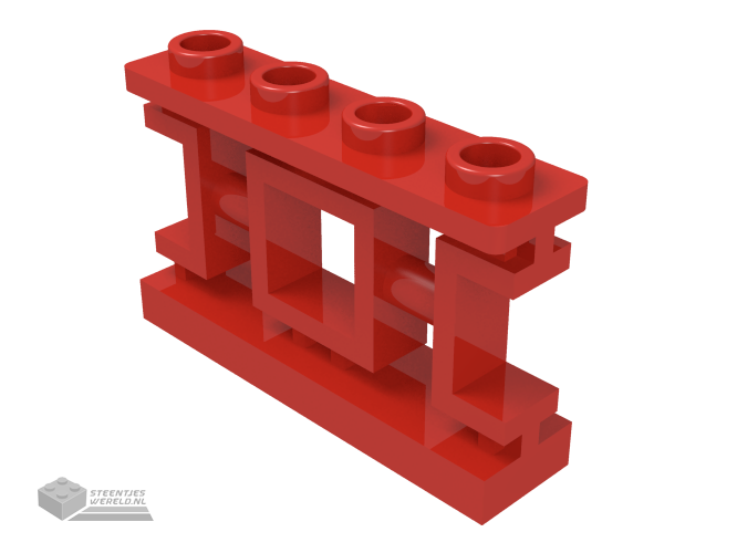32932 – Hekje 1 x 4 x 2 ornament Asian Lattice met 4 noppen