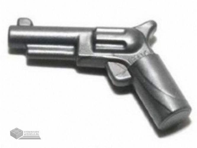 13562 - Minifigure, wapen Gun, Pistol Revolver - klein loop