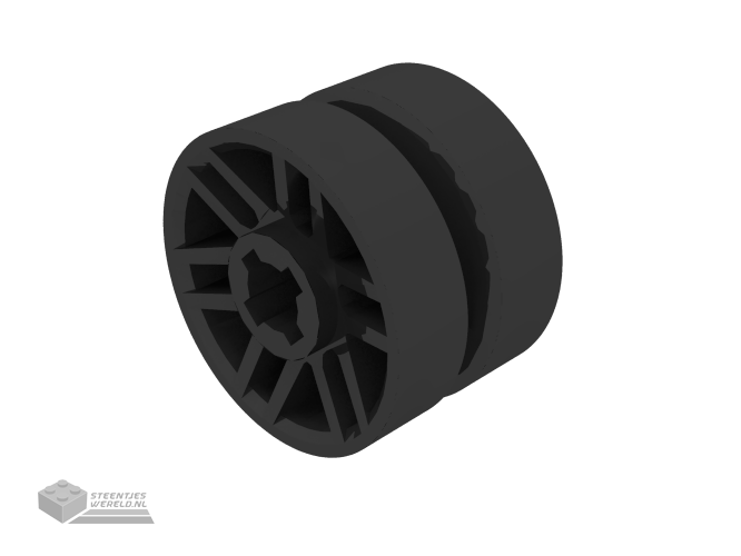 11208 – Wheel 14mm D. x 9.9mm met middenstuk groef, Fake Bolts en 6 dubbele spaken