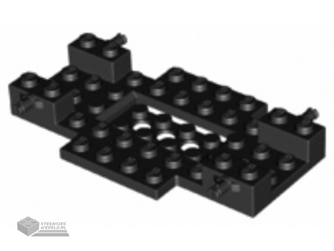 65202 – Voertuig, onderstel 6 x 10 x 1 met 2 x 4 verdiept middenstuk en 2 gaten