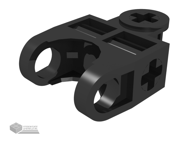 32174 – Technic, Technic as Connector 2 x 3 met Ball Joint Socket – Open zijkanten, Angled Forks met Closed Technic as gaten