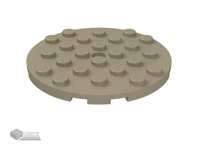 11213 – Plaat, rond 6 x 6 met gat