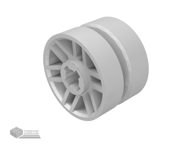 11208 – Wheel 14mm D. x 9.9mm met middenstuk groef, Fake Bolts en 6 dubbele spaken