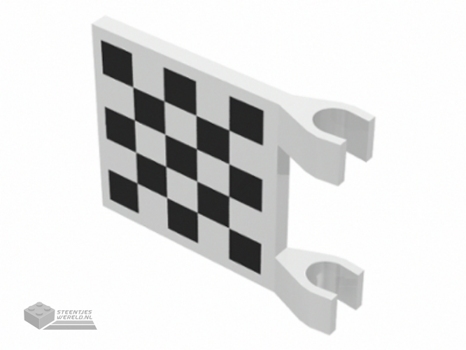 2335p03 - Flag 2 x 2 Square met Checkered opdruk (Printed)