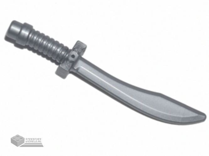 25111 – Minifigure, wapen Sword, Saber/Dao gebogen Blade en Hilt met staaf uiteindes