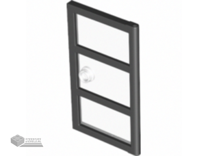 60797c04 – Deur 1 x 4 x 6 met 3 Panes en nop Hendel met Trans-Clear Glass