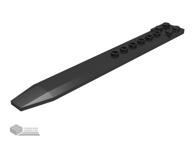 62743 - Plaat, aangepast 2 x 16 met Angled zijkant Extensions en Technic as gat (Rotor Blade)