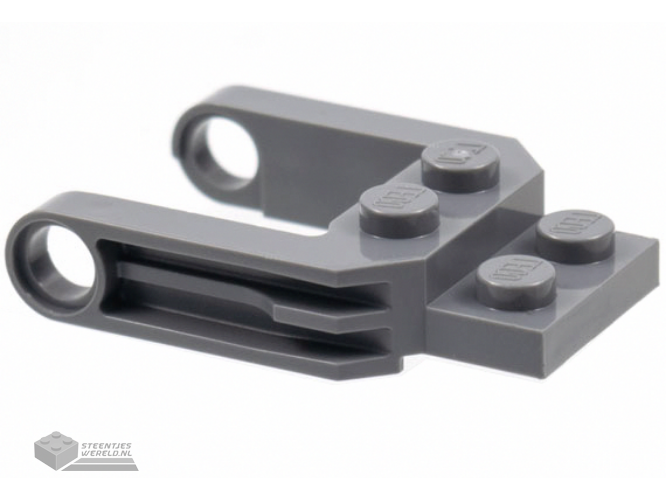 77598 - Vehicle, Base 2 x 2 x 2/3 Wheel Fork met 2 Arms en Pin gaten