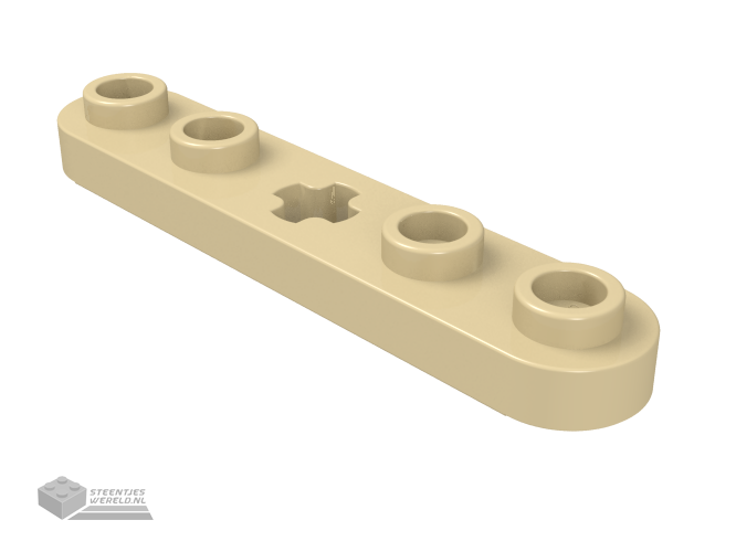 32124 – Technic, Plaat 1 x 5 met ronde uiteindes, 4 noppen en middenstuk Technic as gat