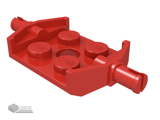 6157 – Plaat, aangepast 2 x 2 met Wheels houder breed en gat