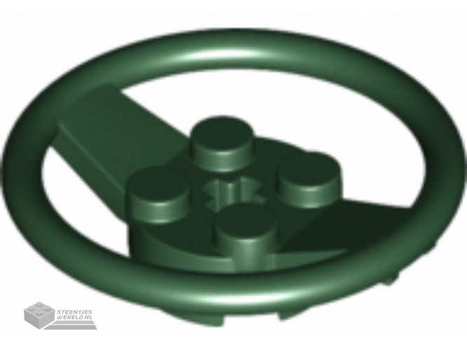 67811 – Vehicle, stuurwiel met 2 x 2 middenstuk en Technic as gat