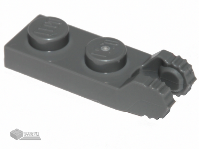 54657 – Scharnier Plaat 1 x 2 Locking met 2 Fingers op uiteindes en 7 Teeth zonder onderkant groef