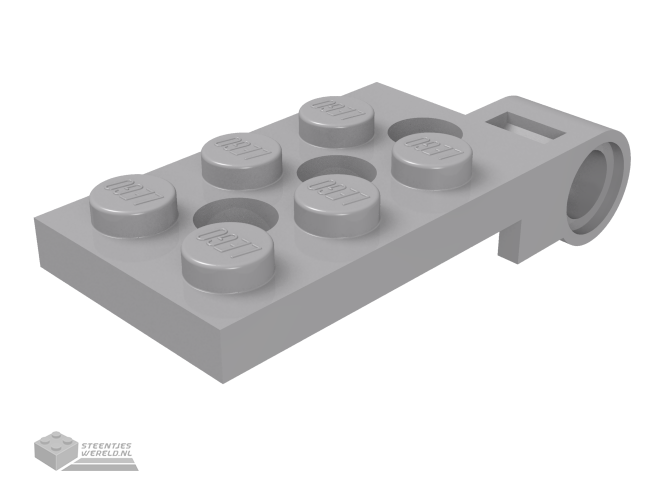 98286 – Scharnier Plaat 2 x 4 met pin gat en 3 gaten – bovenkant