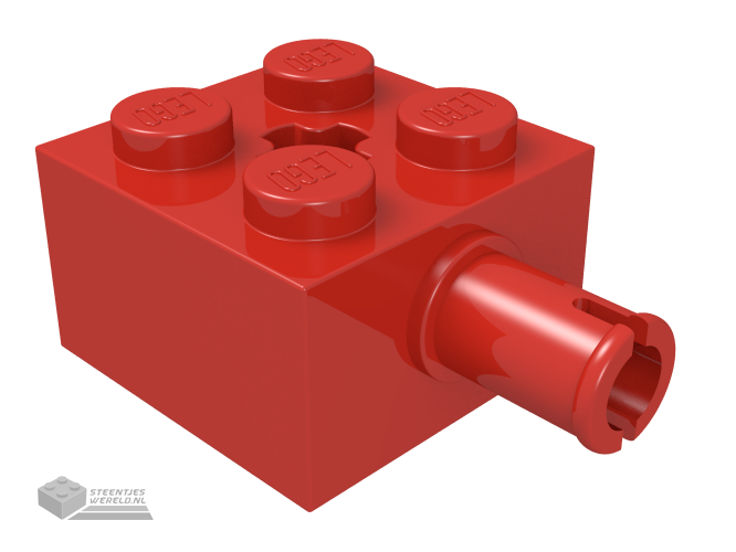 6232 – Steen, aangepast 2 x 2 met pin en Technic as gat