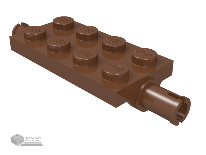 30157 – Plaat, aangepast 2 x 4 met pins en dunne schuine onderkant