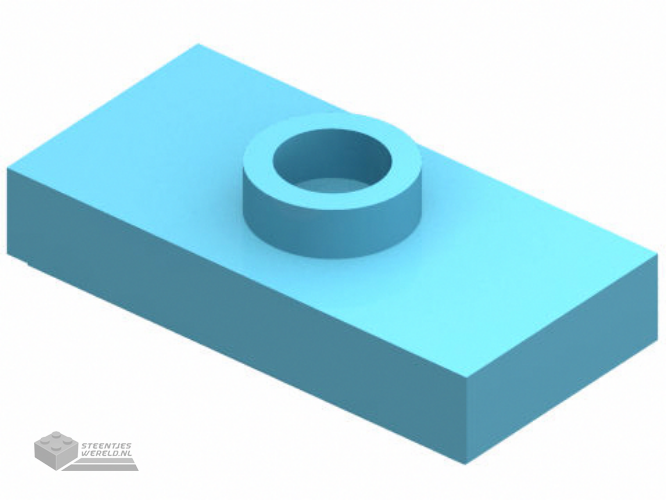 15573 – Plaat, aangepast 1 x 2 met 1 nop met groef en onderkant nop houder (Jumper)