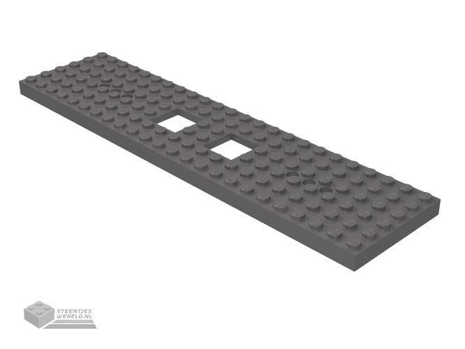 92088 – Trein basis 6 x 24 met 2 Square uitsnedes en 3 ronde gaten op alle uiteindes, Reinforced op onderkant