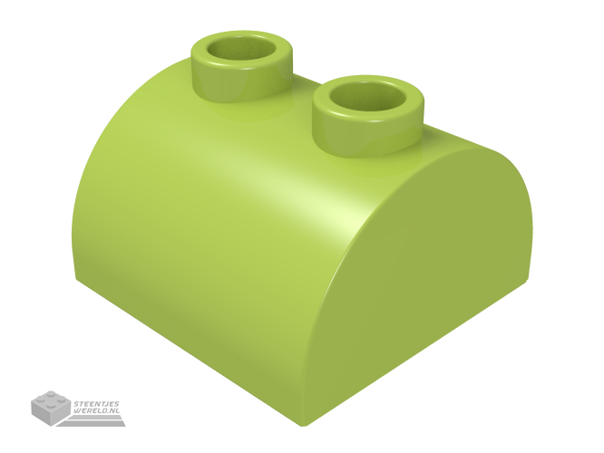 30165 – Dakpan, gebogen 2 x 2 x 1 dubbel met 2 noppen