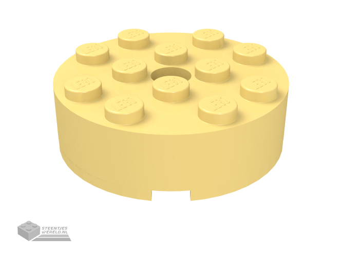 87081 – Steen, rond 4 x 4 met gat