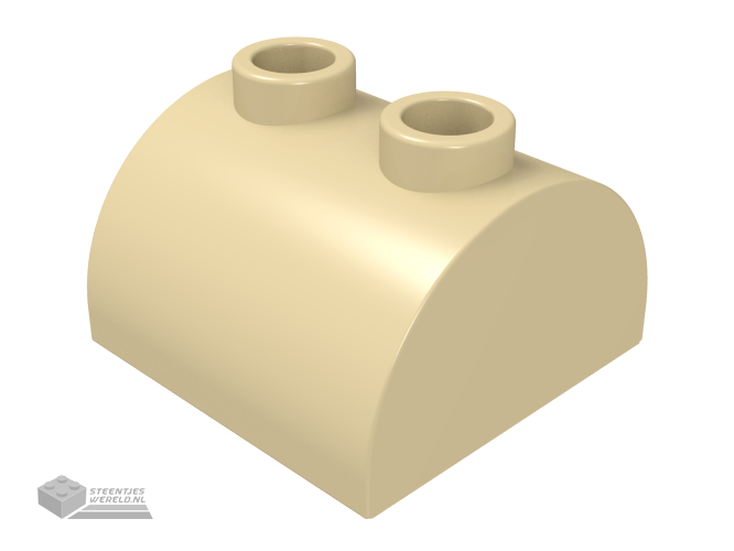 30165 – Dakpan, gebogen 2 x 2 x 1 dubbel met 2 noppen