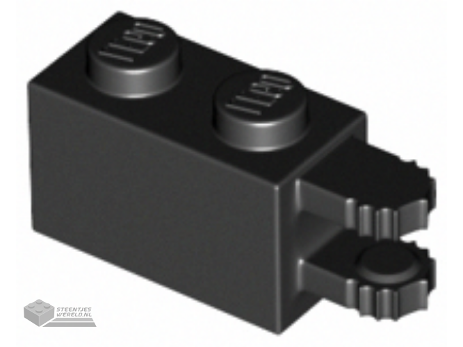 54672 – Scharnier Steen 1 x 2 Locking met 2 Fingers Horizontal uiteinde, 7 Teeth