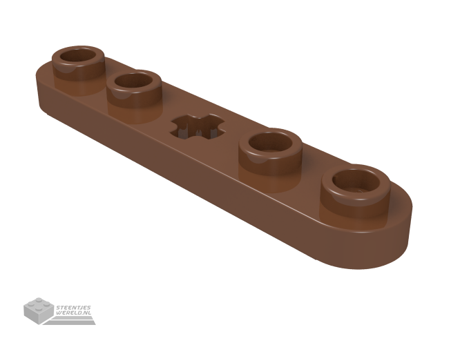 32124 – Technic, Plaat 1 x 5 met ronde uiteindes, 4 noppen en middenstuk Technic as gat