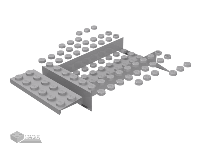 43979 – Voertuig, onderstel 12 x 12 x 1 1/3 met 8 x 4 verdiept middenstuk en 8 gaten