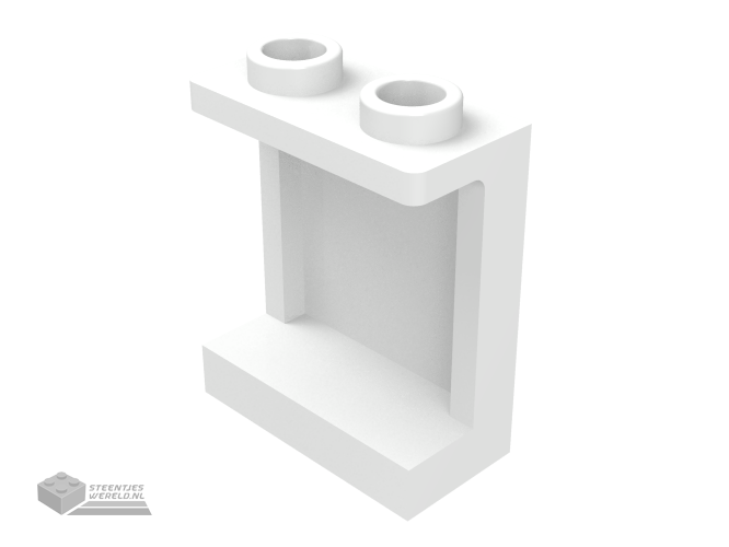 87552 – paneel 1 x 2 x 2 met zijkant steunen – holle noppen