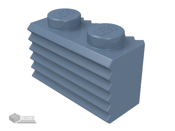 2877 – Steen, aangepast 1 x 2 met rooster / Fluted Profile