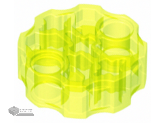 98585 – Technic, Technic as Connector Block rond met 2 pin gaten en 3 Technic as gaten (Hero Factory wapen loop)