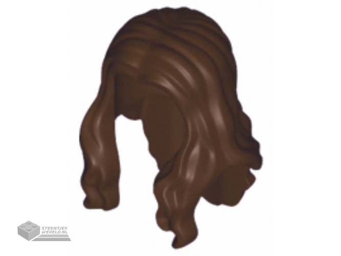 95225 – Minifigure, Hair lang Wavy met middenstuk Part